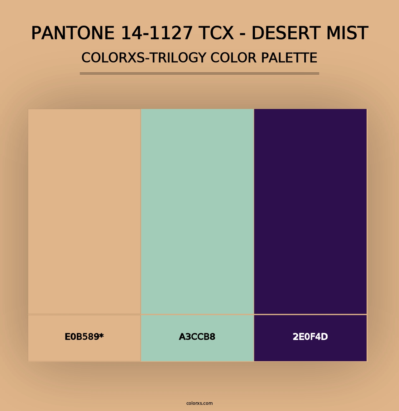 PANTONE 14-1127 TCX - Desert Mist - Colorxs Trilogy Palette