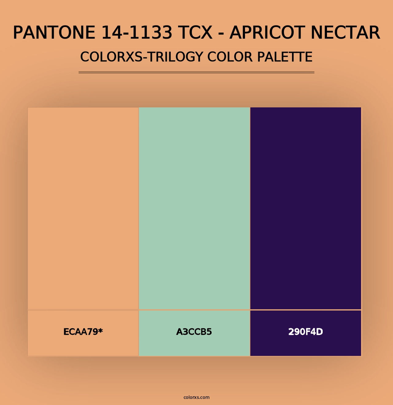 PANTONE 14-1133 TCX - Apricot Nectar - Colorxs Trilogy Palette