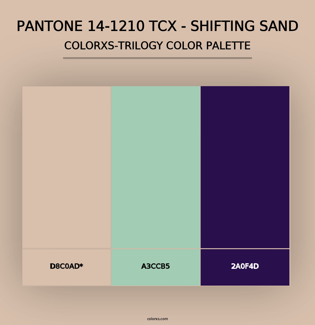 PANTONE 14-1210 TCX - Shifting Sand - Colorxs Trilogy Palette