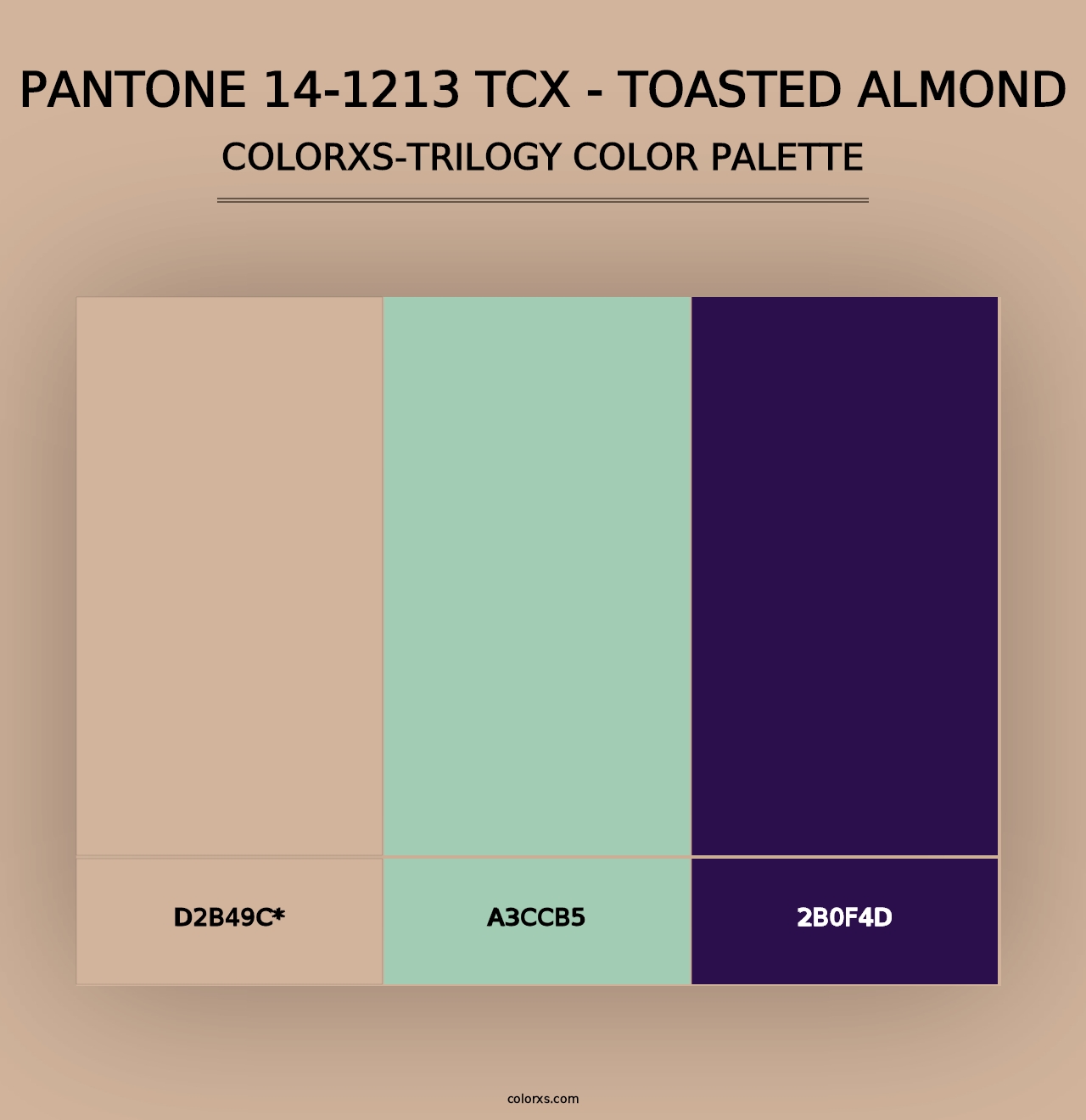 PANTONE 14-1213 TCX - Toasted Almond - Colorxs Trilogy Palette