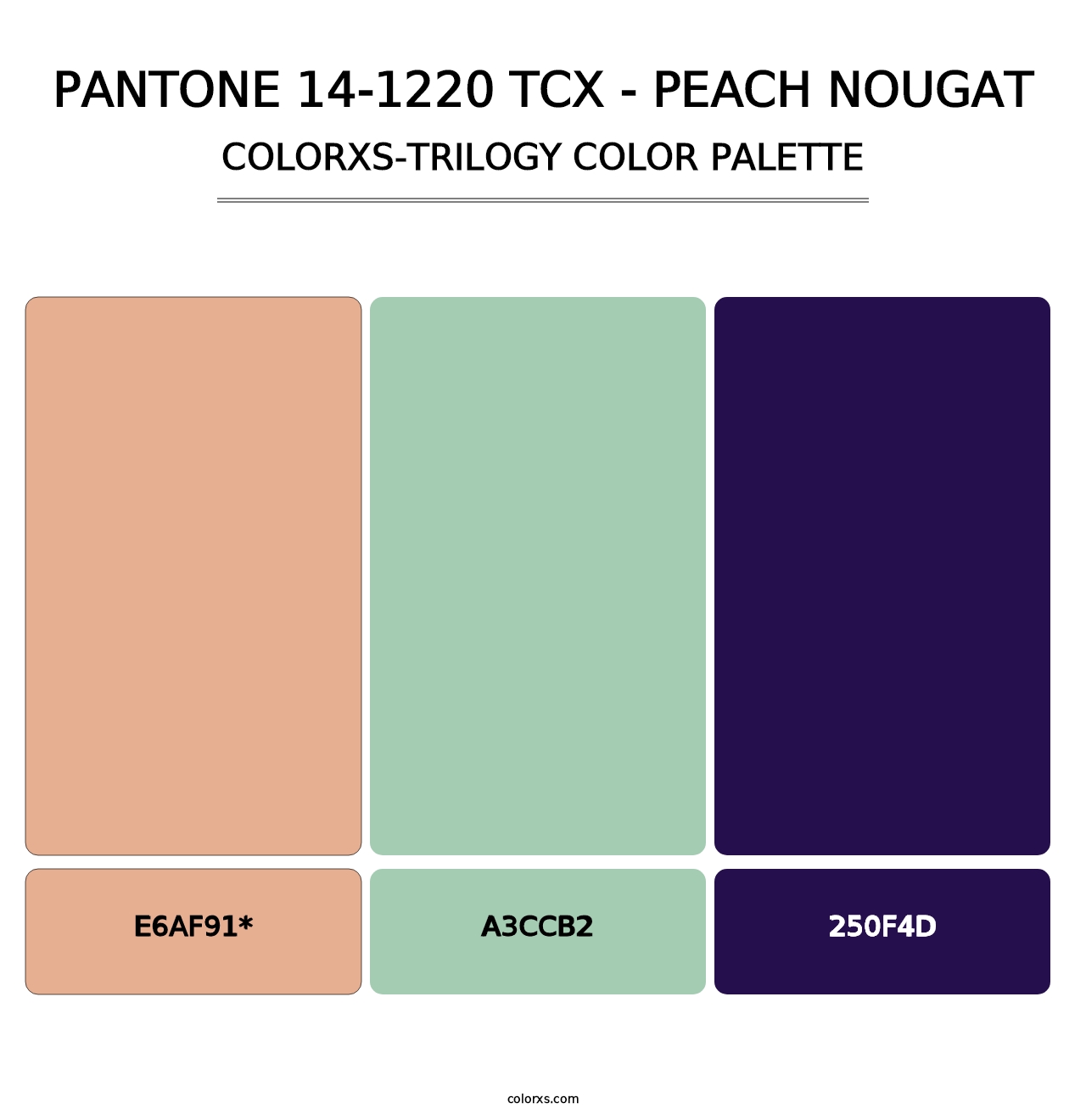 PANTONE 14-1220 TCX - Peach Nougat - Colorxs Trilogy Palette