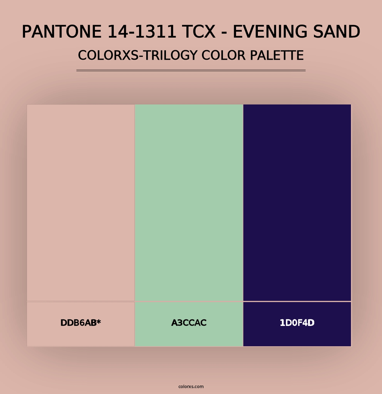 PANTONE 14-1311 TCX - Evening Sand - Colorxs Trilogy Palette