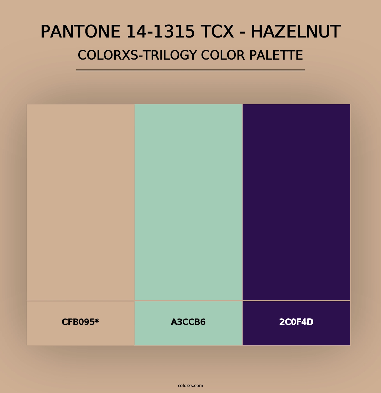 PANTONE 14-1315 TCX - Hazelnut - Colorxs Trilogy Palette