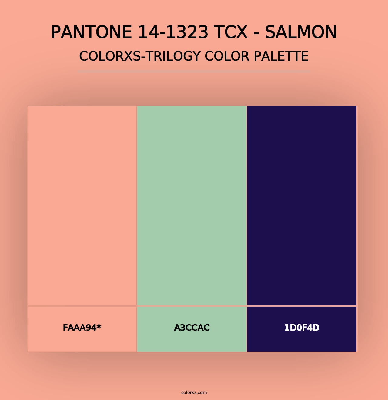 PANTONE 14-1323 TCX - Salmon - Colorxs Trilogy Palette