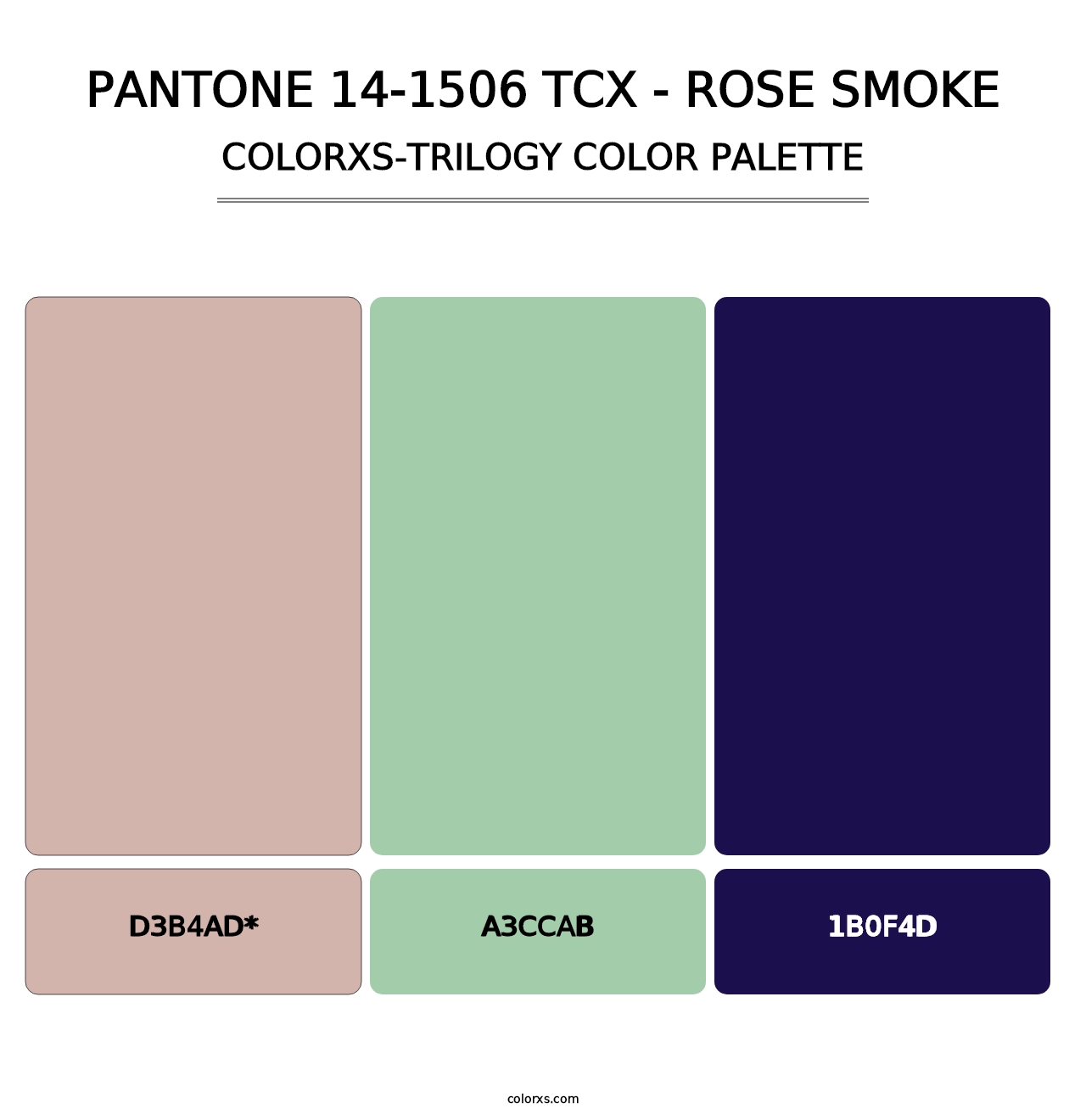 PANTONE 14-1506 TCX - Rose Smoke - Colorxs Trilogy Palette