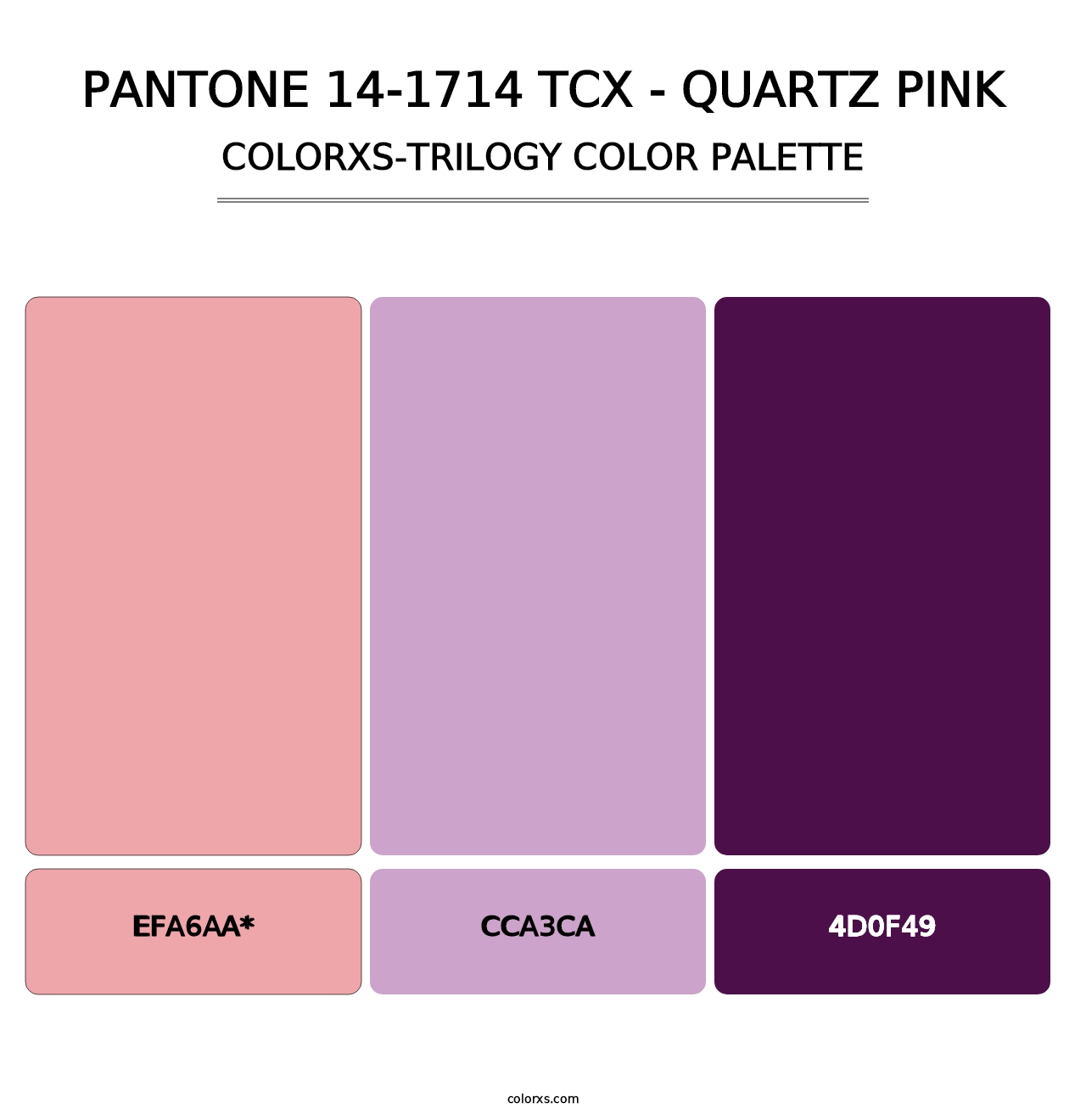 PANTONE 14-1714 TCX - Quartz Pink - Colorxs Trilogy Palette