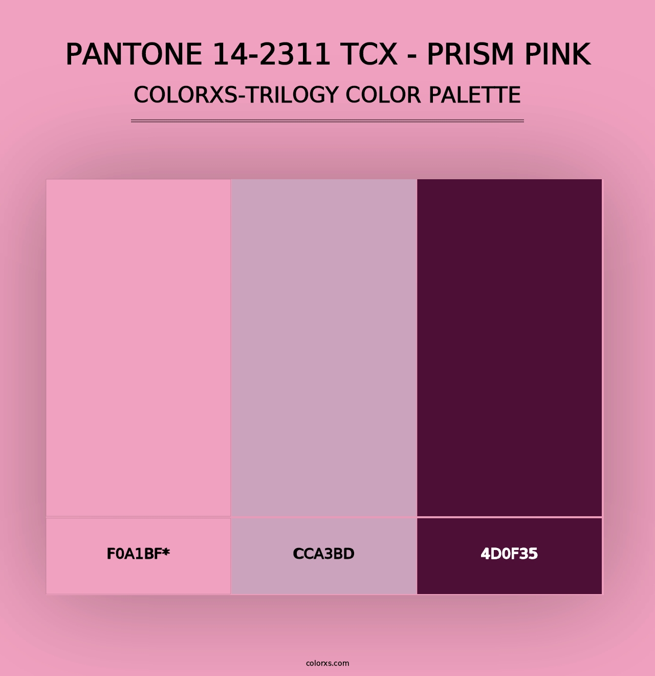 PANTONE 14-2311 TCX - Prism Pink - Colorxs Trilogy Palette