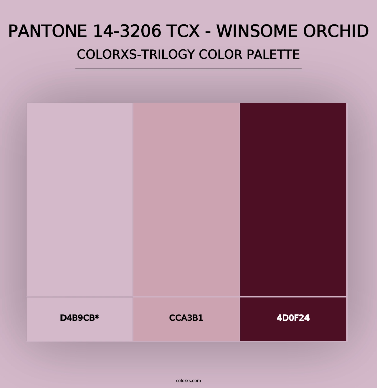 PANTONE 14-3206 TCX - Winsome Orchid - Colorxs Trilogy Palette