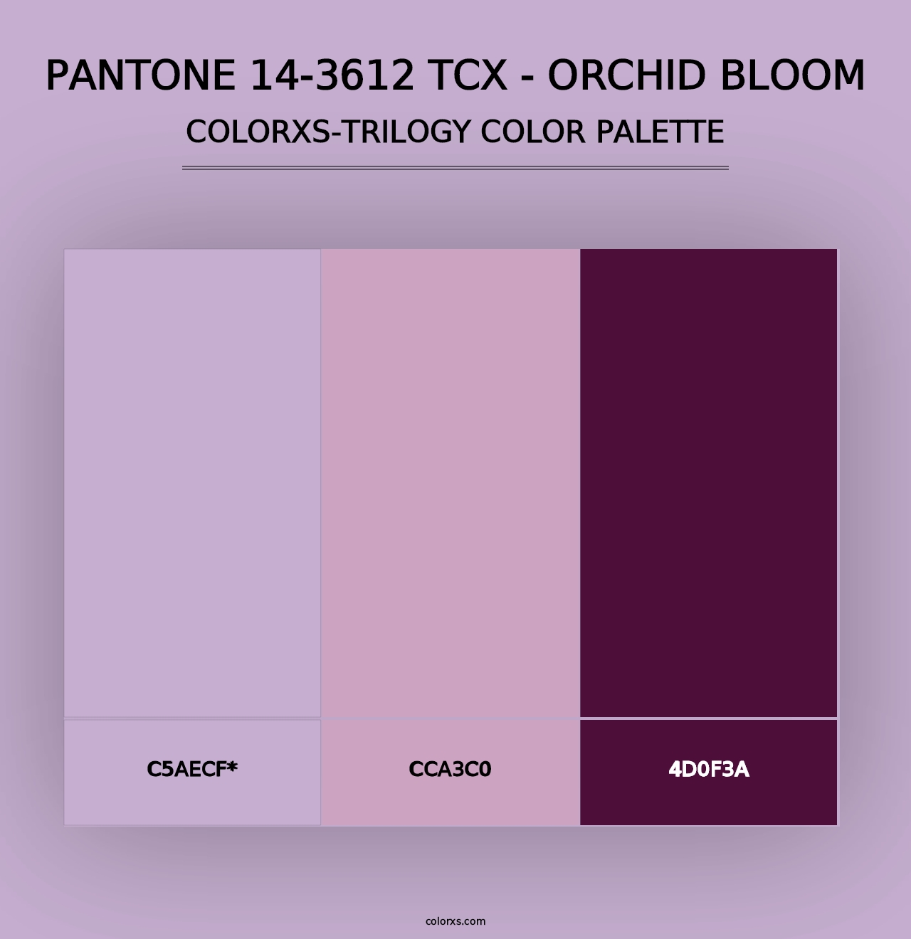 PANTONE 14-3612 TCX - Orchid Bloom - Colorxs Trilogy Palette