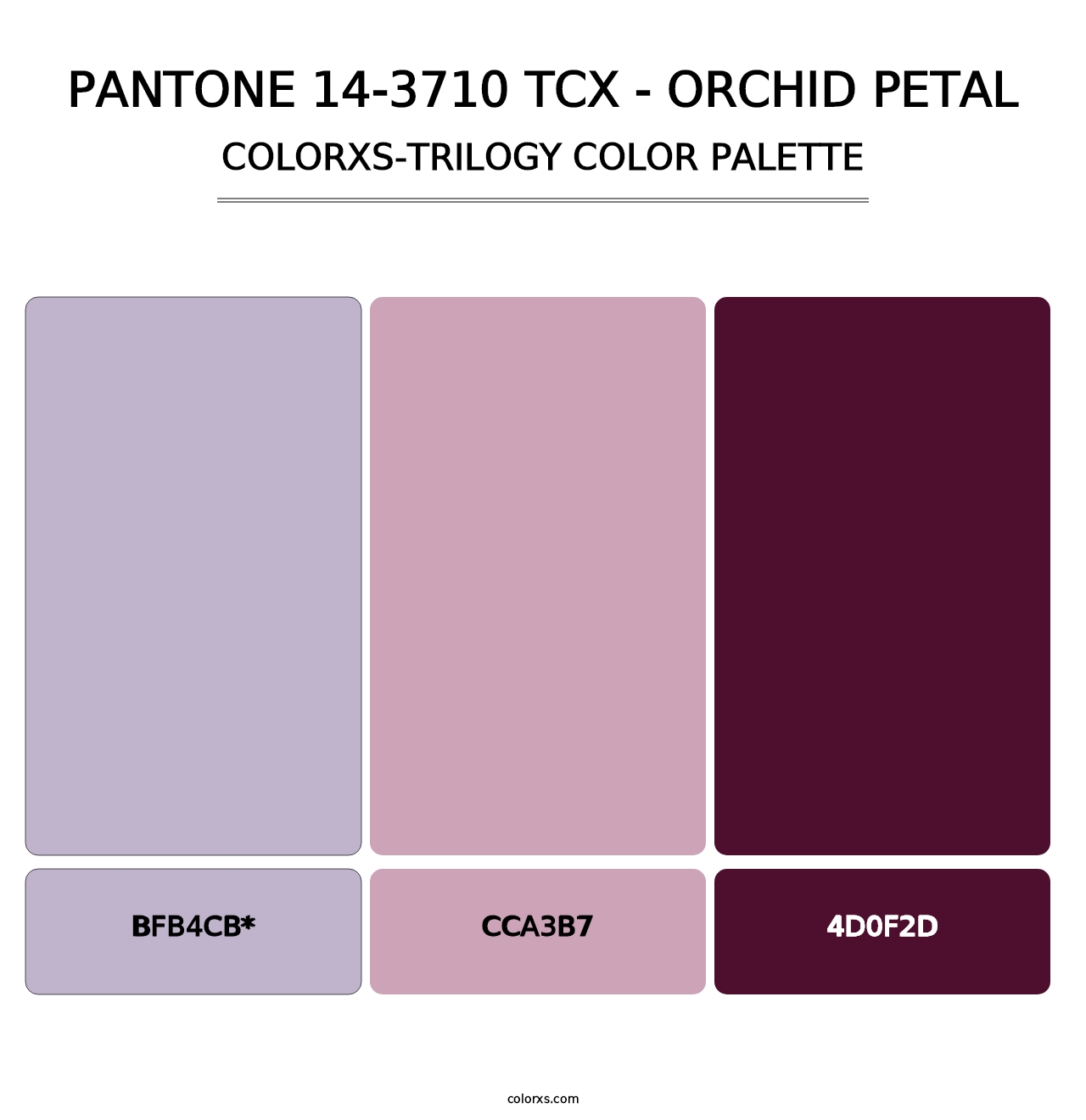 PANTONE 14-3710 TCX - Orchid Petal - Colorxs Trilogy Palette