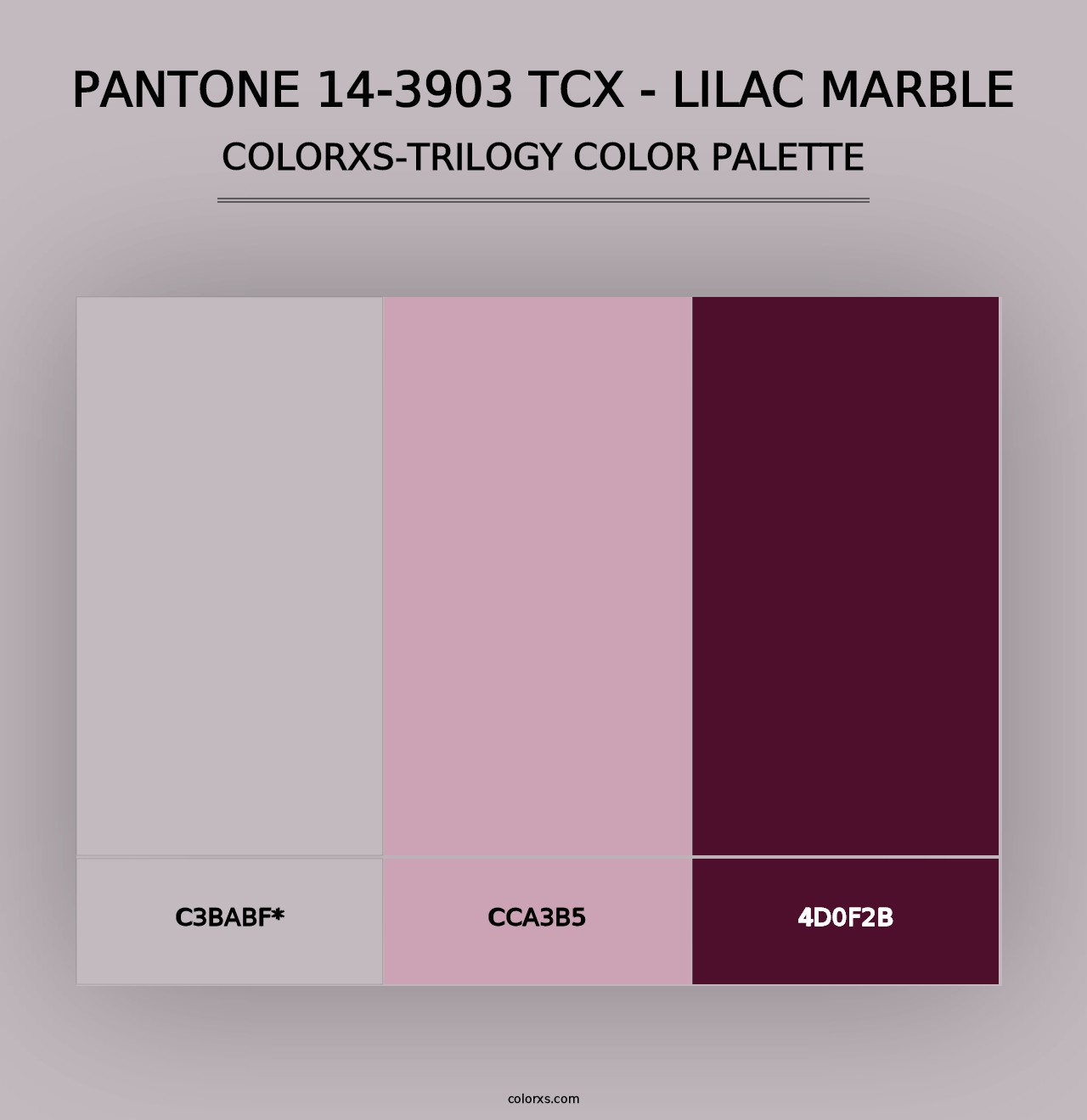 PANTONE 14-3903 TCX - Lilac Marble - Colorxs Trilogy Palette