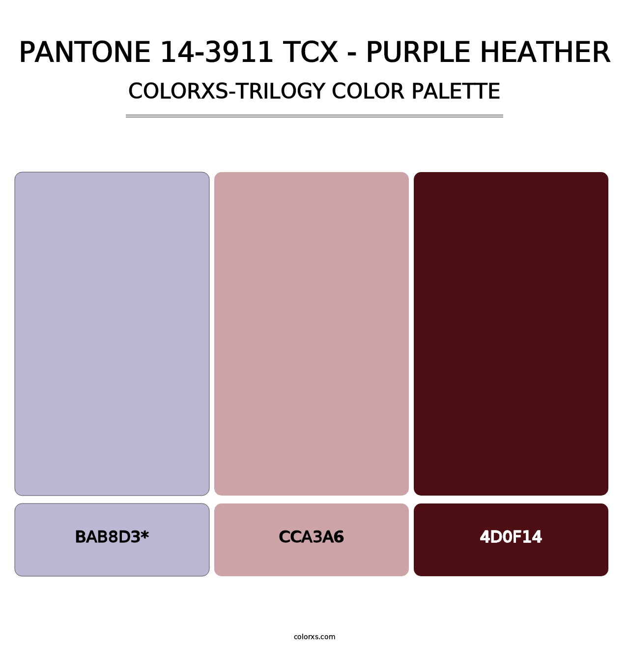 PANTONE 14-3911 TCX - Purple Heather - Colorxs Trilogy Palette