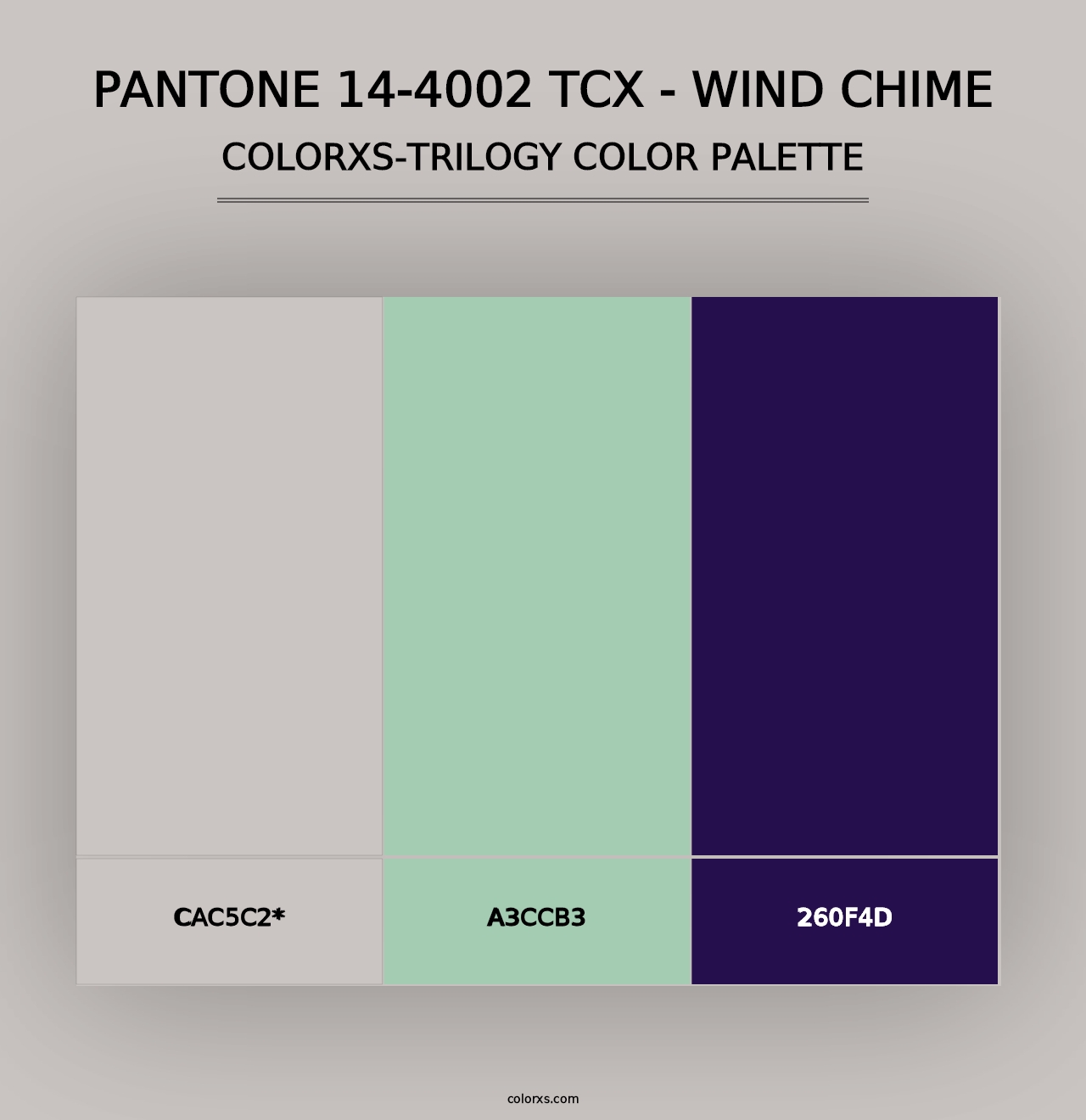 PANTONE 14-4002 TCX - Wind Chime - Colorxs Trilogy Palette