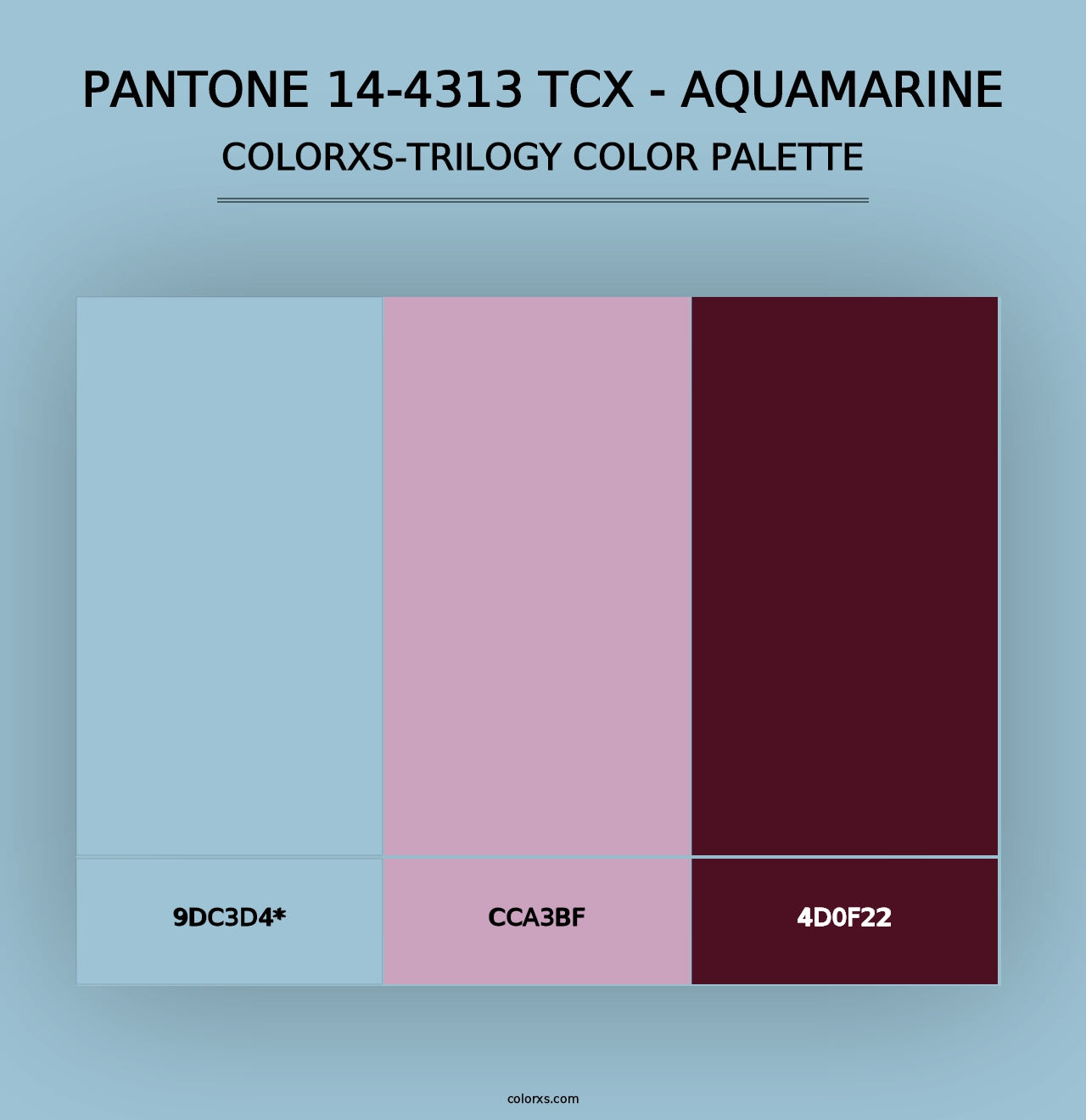 PANTONE 14-4313 TCX - Aquamarine - Colorxs Trilogy Palette