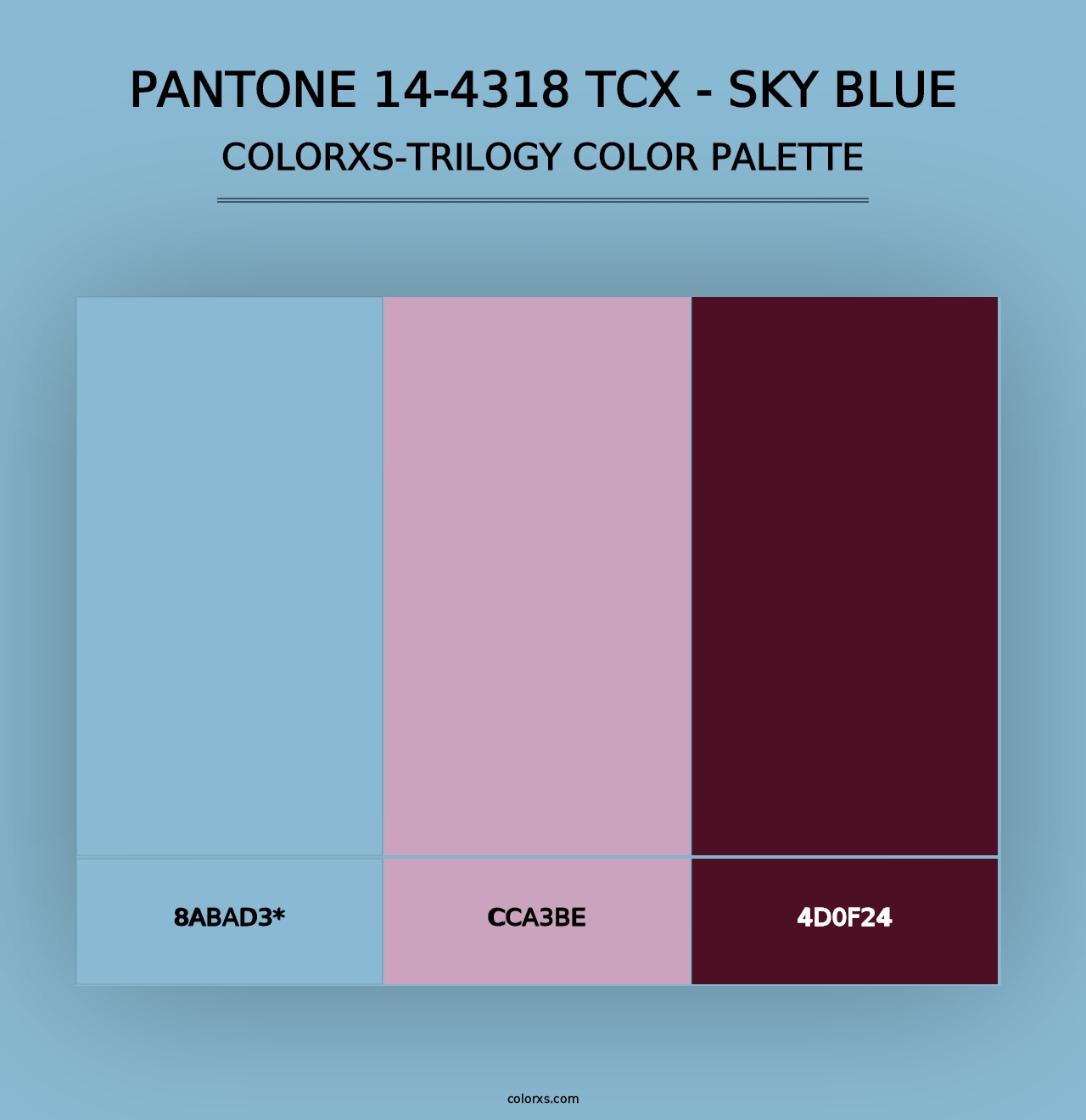 PANTONE 14-4318 TCX - Sky Blue - Colorxs Trilogy Palette