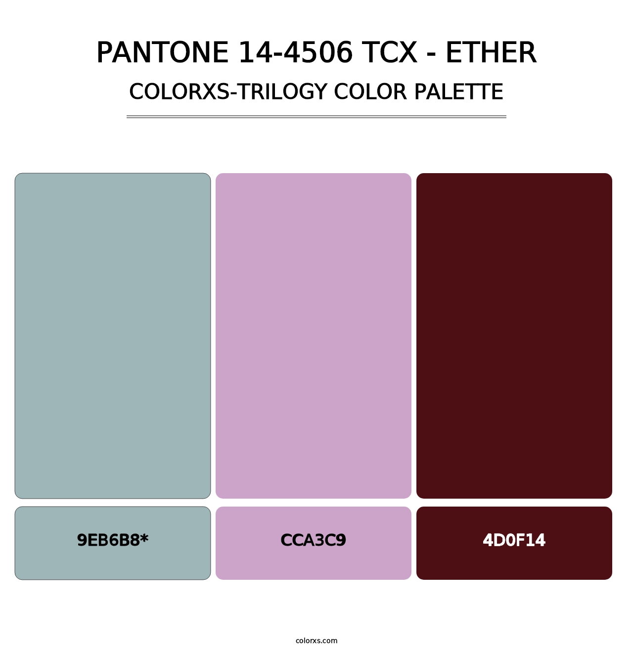 PANTONE 14-4506 TCX - Ether - Colorxs Trilogy Palette