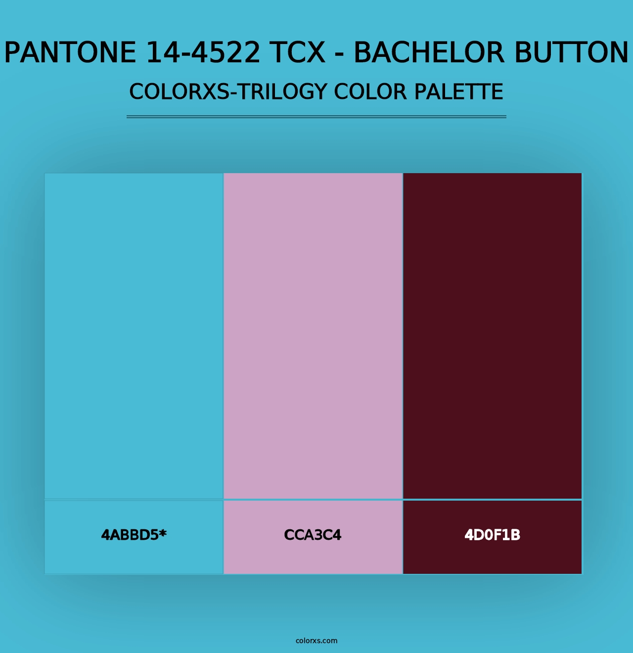 PANTONE 14-4522 TCX - Bachelor Button - Colorxs Trilogy Palette