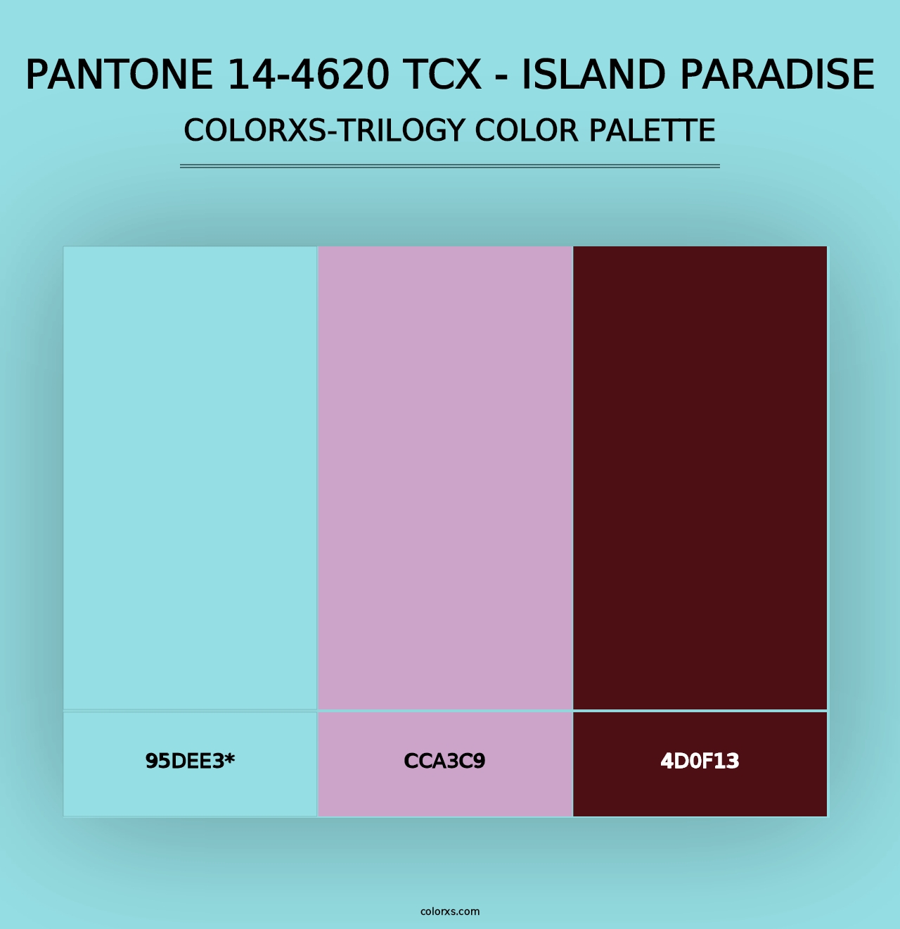 PANTONE 14-4620 TCX - Island Paradise - Colorxs Trilogy Palette