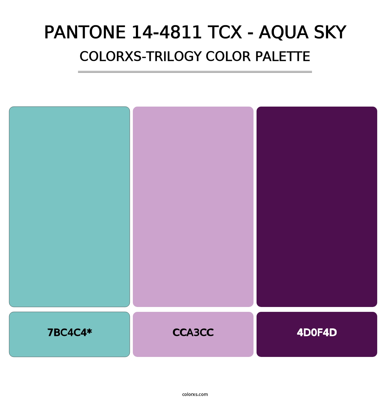 PANTONE 14-4811 TCX - Aqua Sky - Colorxs Trilogy Palette