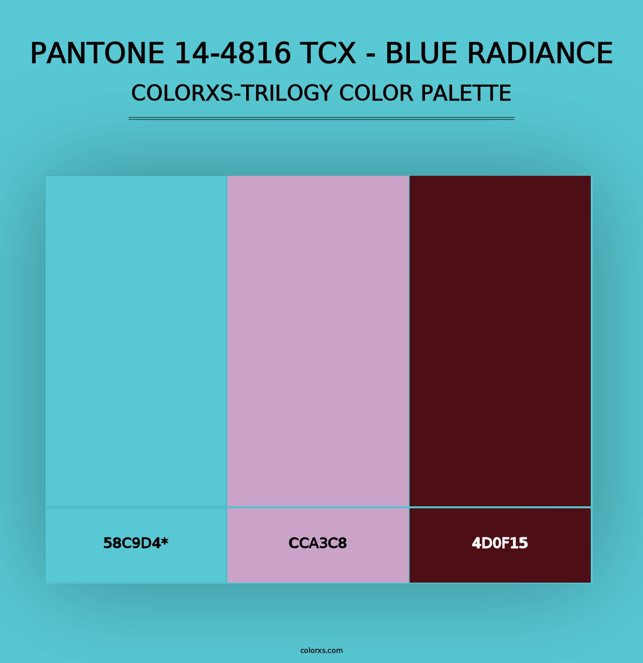 PANTONE 14-4816 TCX - Blue Radiance - Colorxs Trilogy Palette