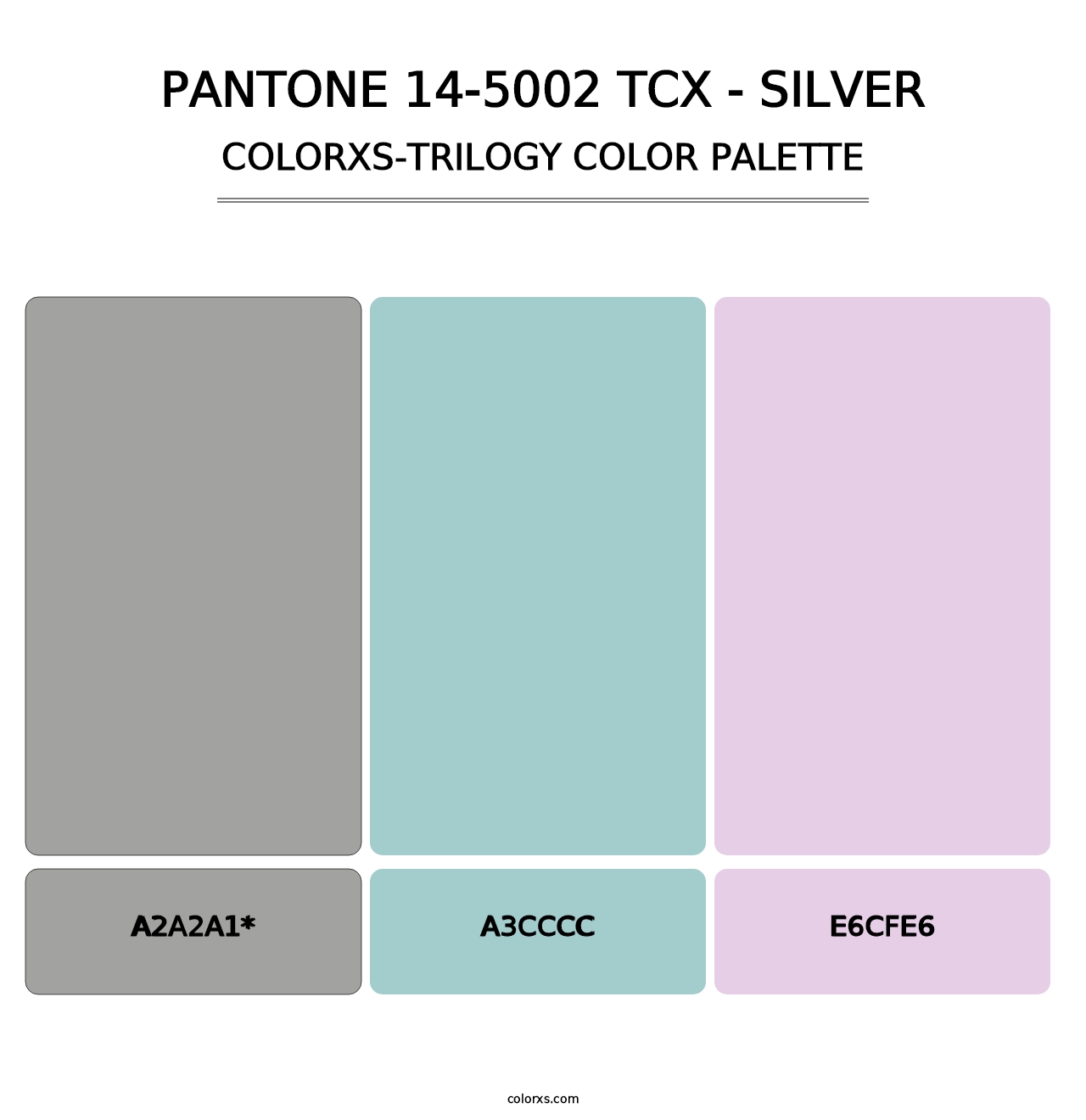 PANTONE 14-5002 TCX - Silver - Colorxs Trilogy Palette