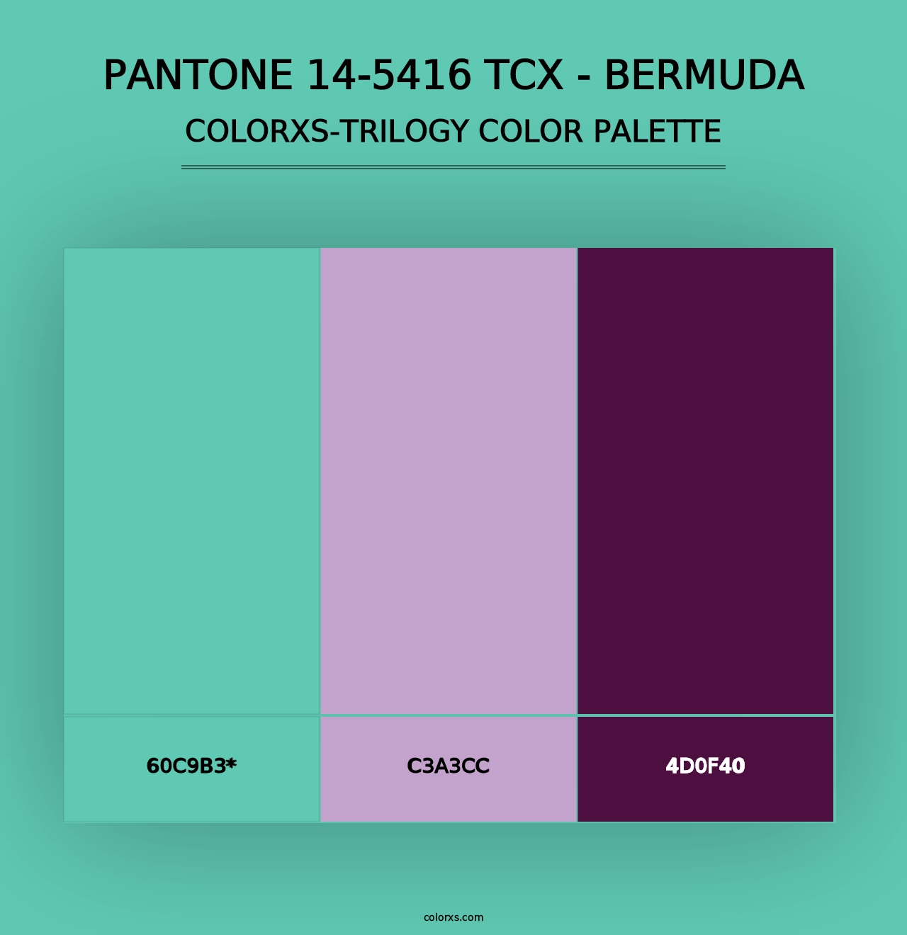 PANTONE 14-5416 TCX - Bermuda - Colorxs Trilogy Palette