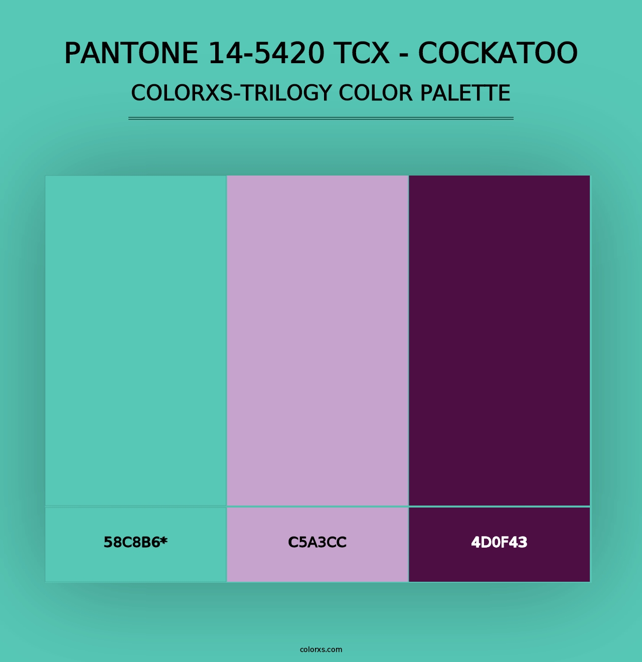 PANTONE 14-5420 TCX - Cockatoo - Colorxs Trilogy Palette