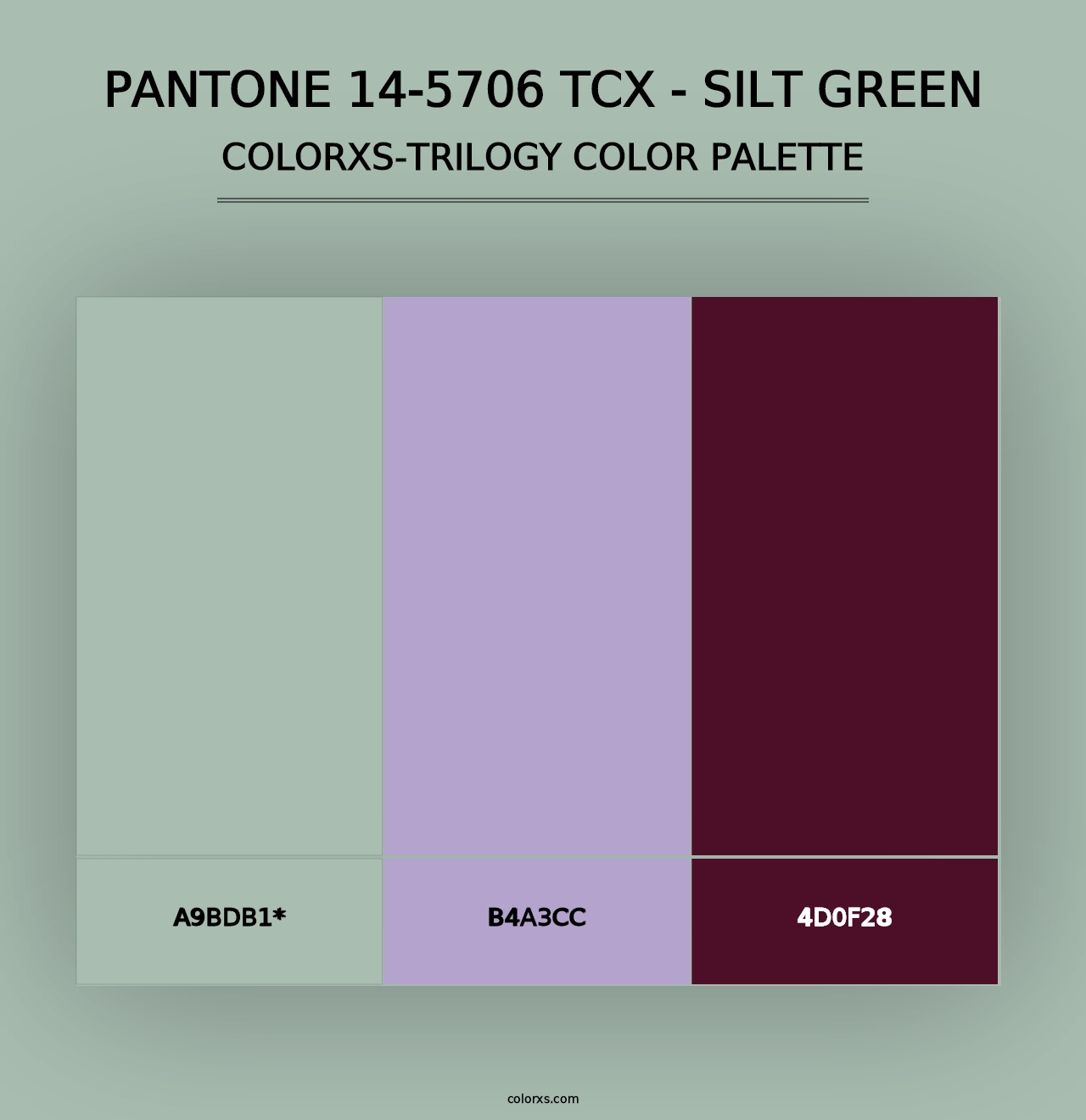 PANTONE 14-5706 TCX - Silt Green - Colorxs Trilogy Palette