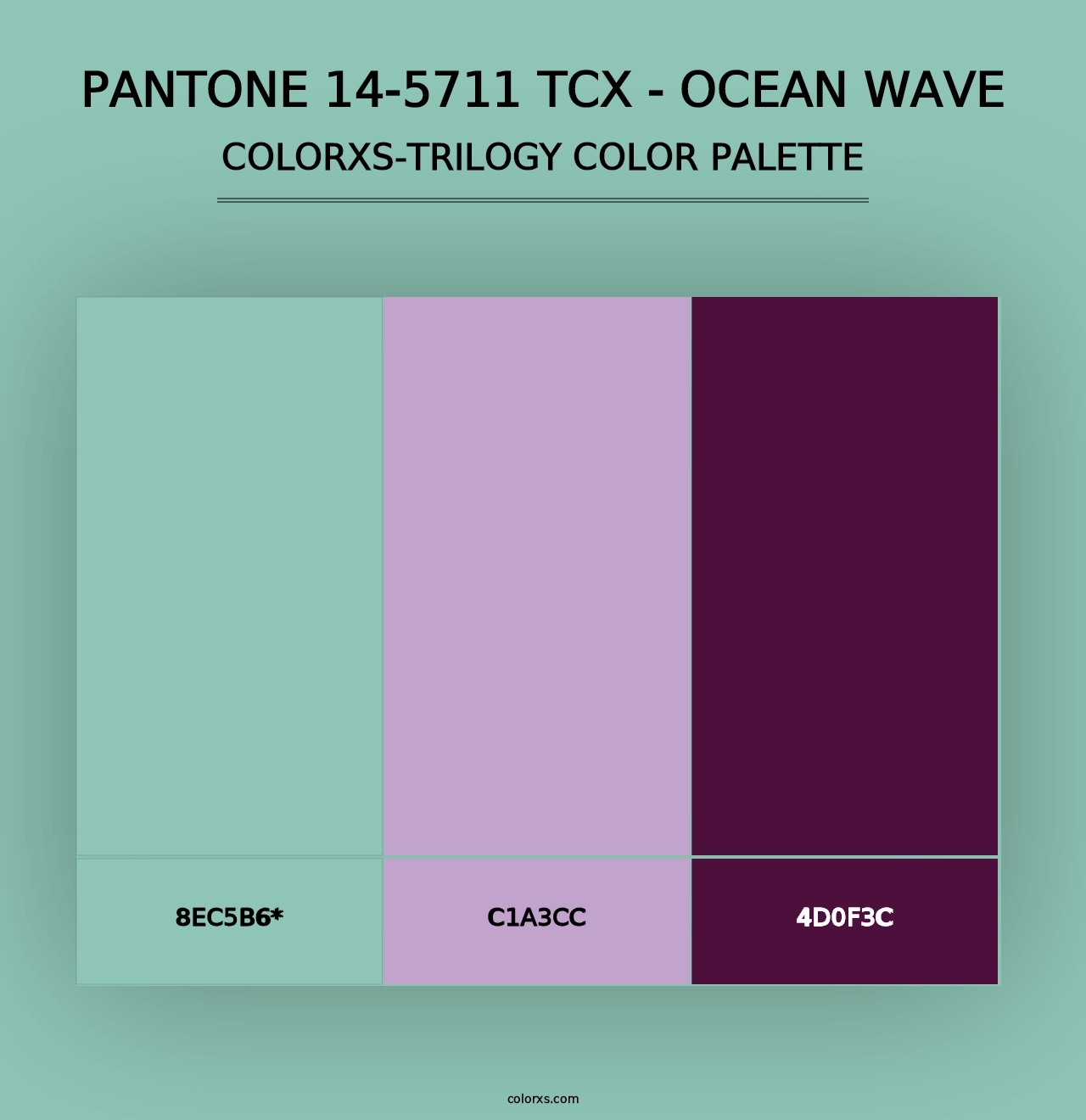 PANTONE 14-5711 TCX - Ocean Wave - Colorxs Trilogy Palette