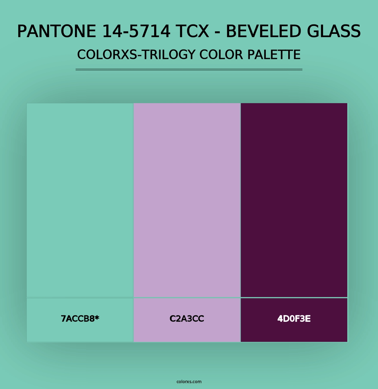 PANTONE 14-5714 TCX - Beveled Glass - Colorxs Trilogy Palette