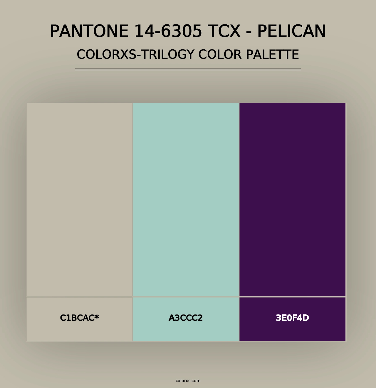 PANTONE 14-6305 TCX - Pelican - Colorxs Trilogy Palette