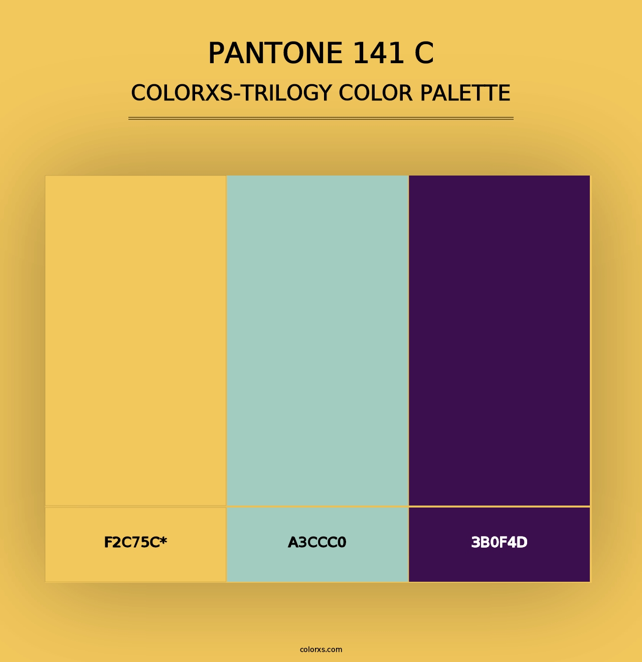 PANTONE 141 C - Colorxs Trilogy Palette