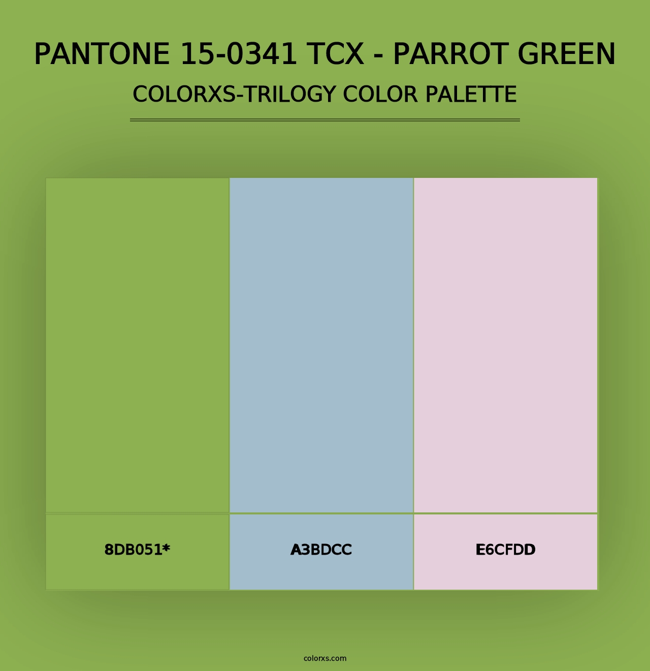 PANTONE 15-0341 TCX - Parrot Green - Colorxs Trilogy Palette