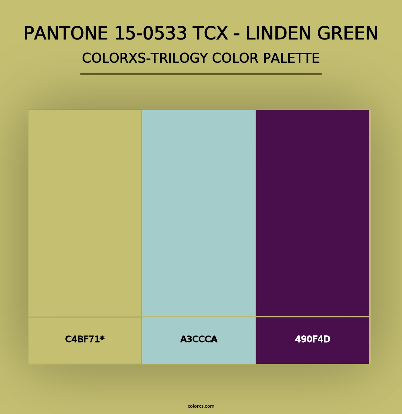 PANTONE 15-0533 TCX - Linden Green - Colorxs Trilogy Palette