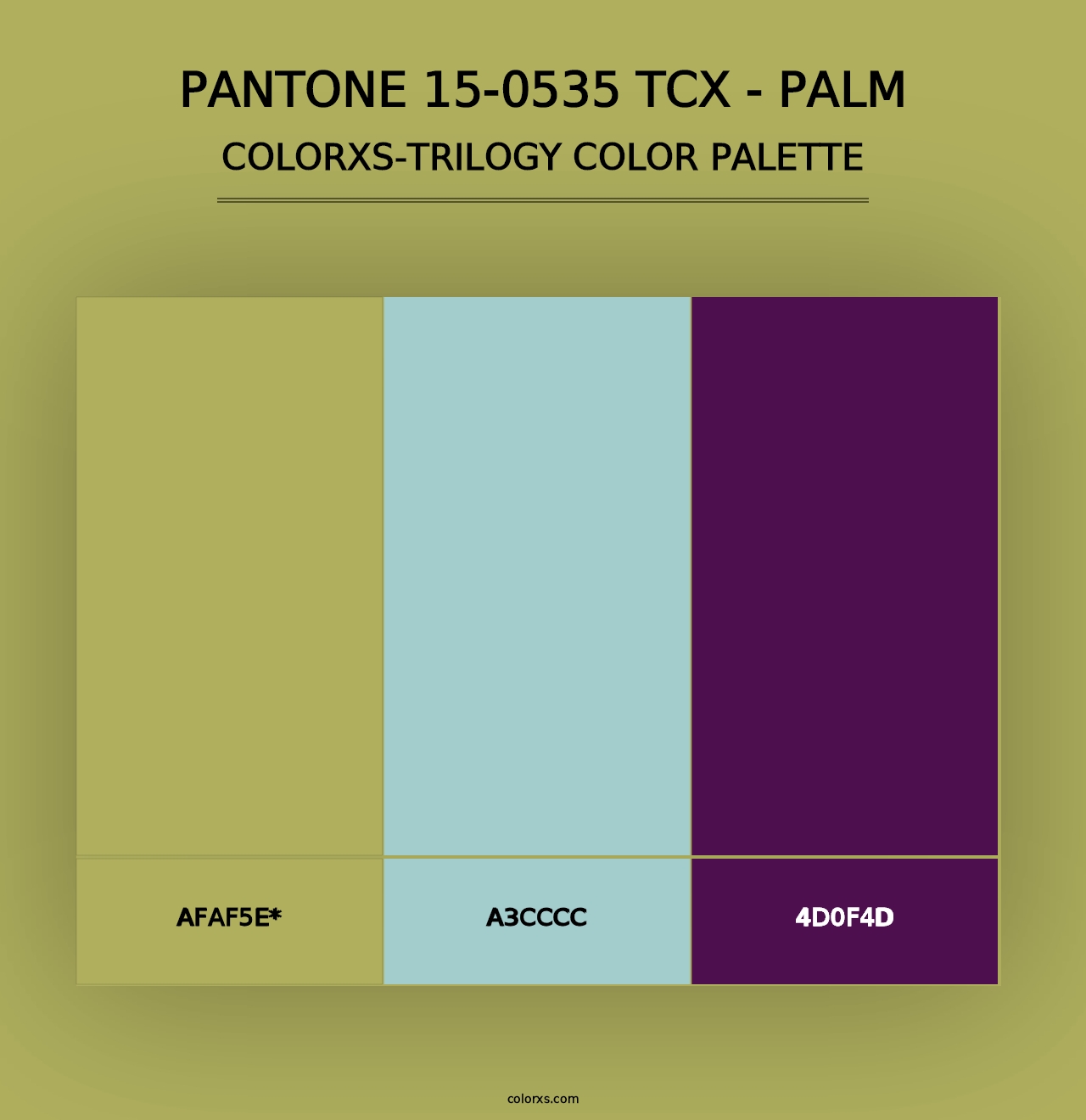 PANTONE 15-0535 TCX - Palm - Colorxs Trilogy Palette