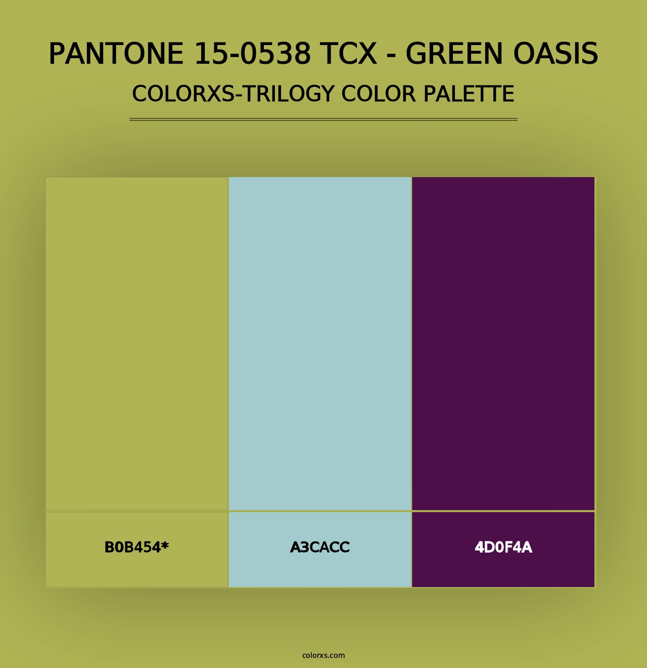 PANTONE 15-0538 TCX - Green Oasis - Colorxs Trilogy Palette