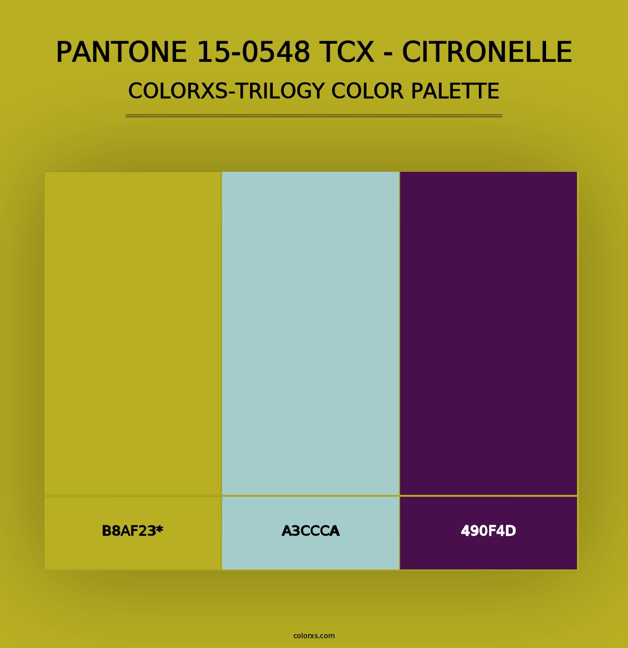 PANTONE 15-0548 TCX - Citronelle - Colorxs Trilogy Palette