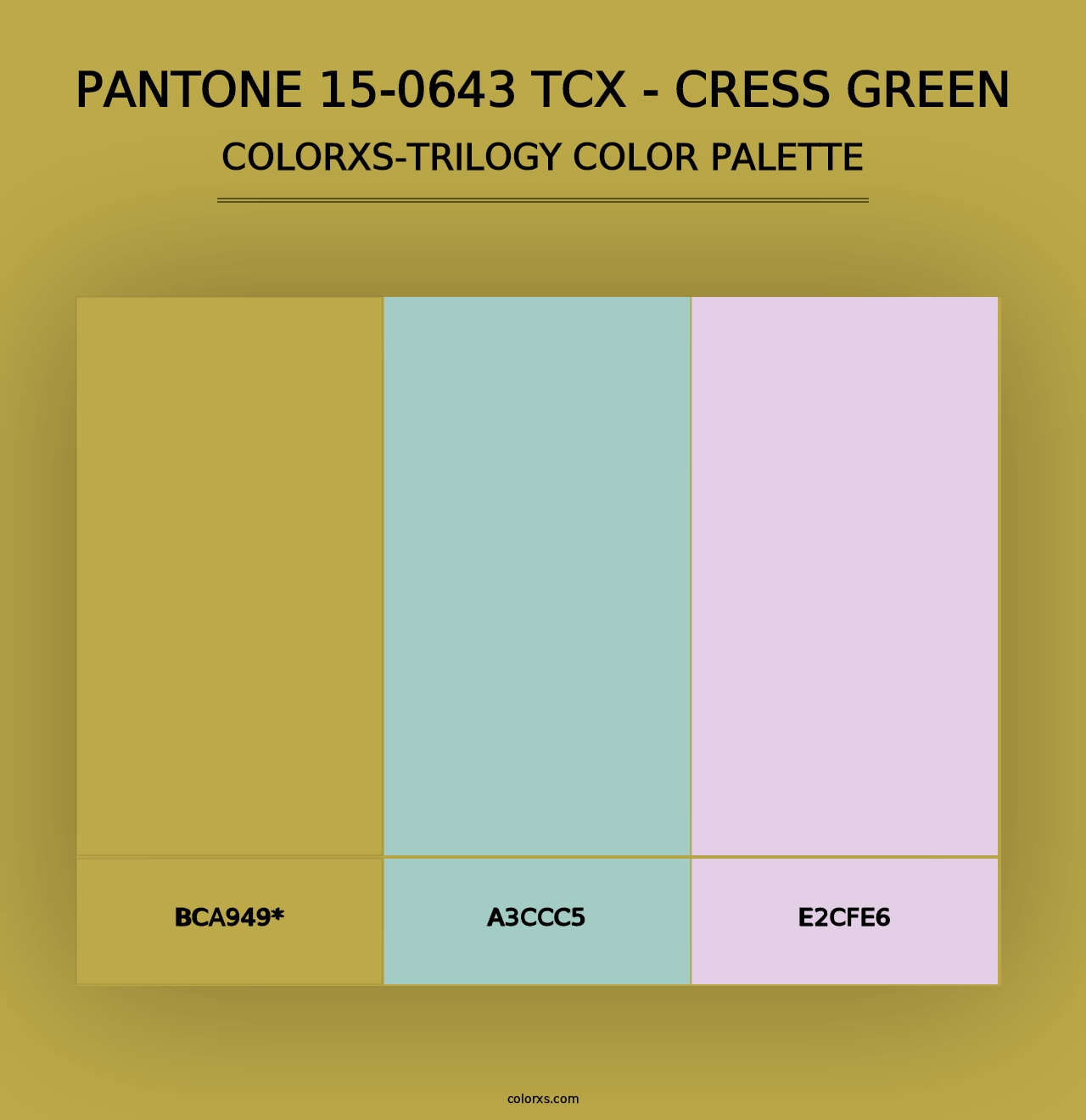 PANTONE 15-0643 TCX - Cress Green - Colorxs Trilogy Palette