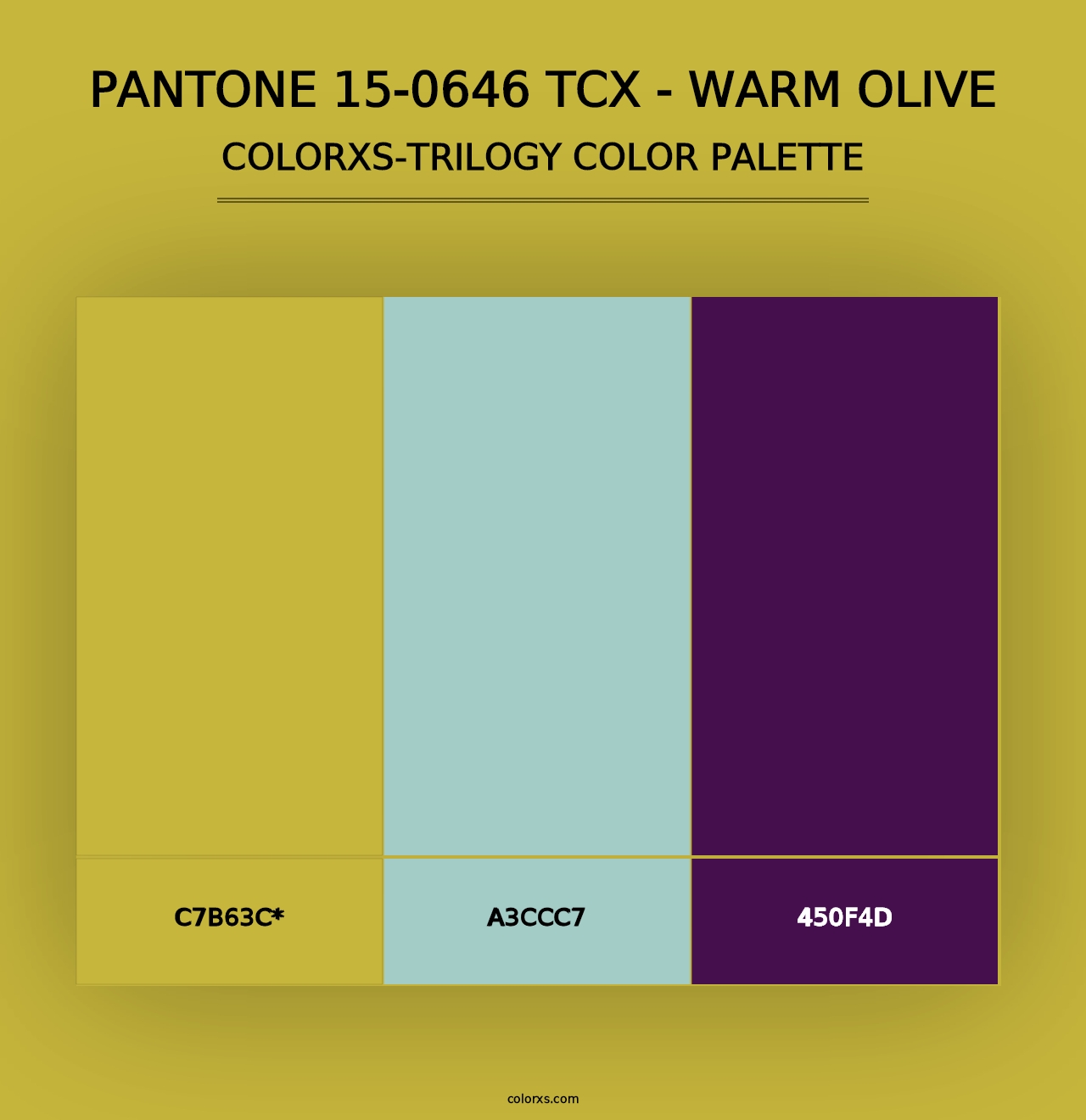 PANTONE 15-0646 TCX - Warm Olive - Colorxs Trilogy Palette