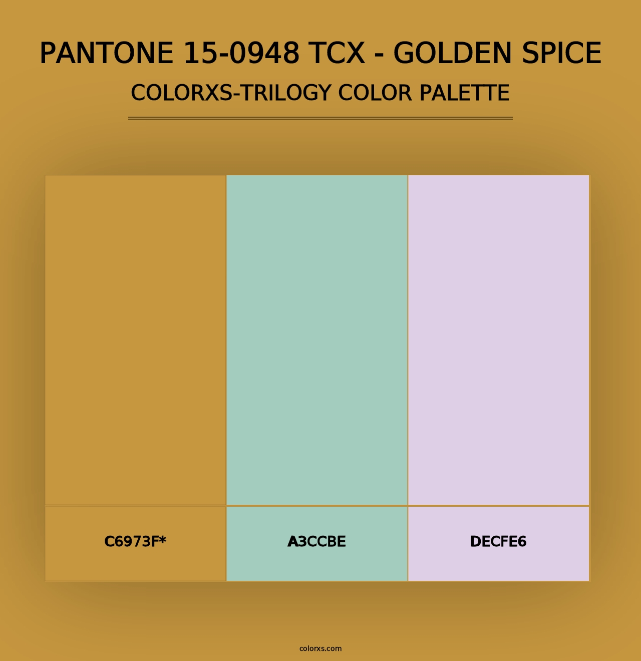 PANTONE 15-0948 TCX - Golden Spice - Colorxs Trilogy Palette