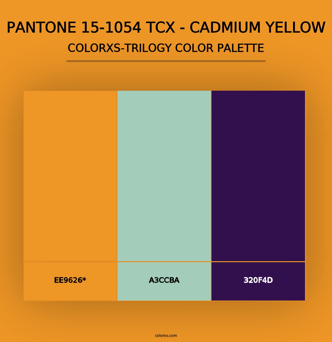 PANTONE 15-1054 TCX - Cadmium Yellow - Colorxs Trilogy Palette