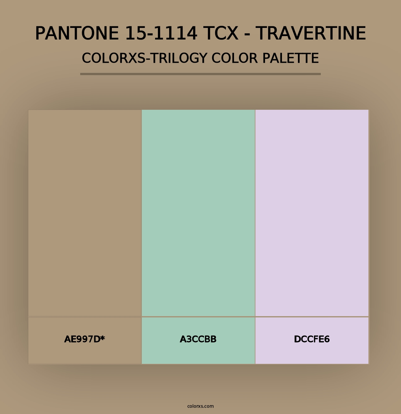 PANTONE 15-1114 TCX - Travertine - Colorxs Trilogy Palette