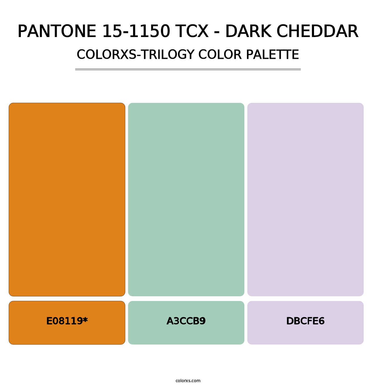 PANTONE 15-1150 TCX - Dark Cheddar - Colorxs Trilogy Palette