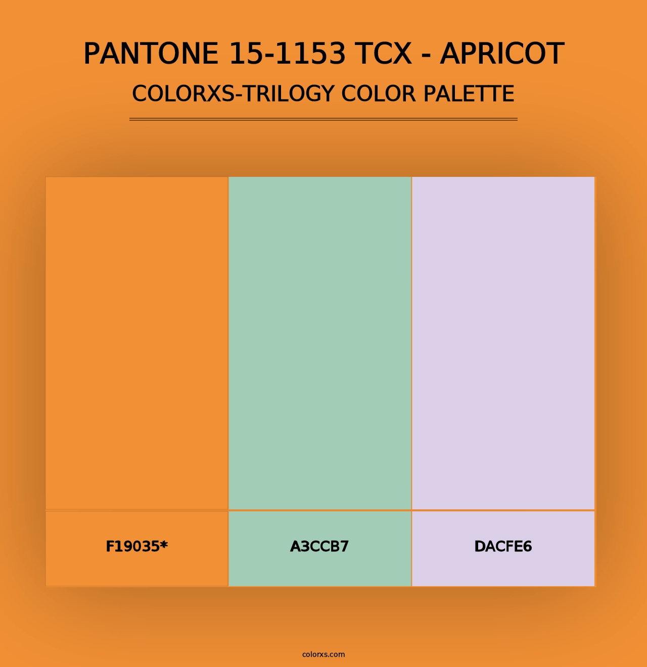 PANTONE 15-1153 TCX - Apricot - Colorxs Trilogy Palette