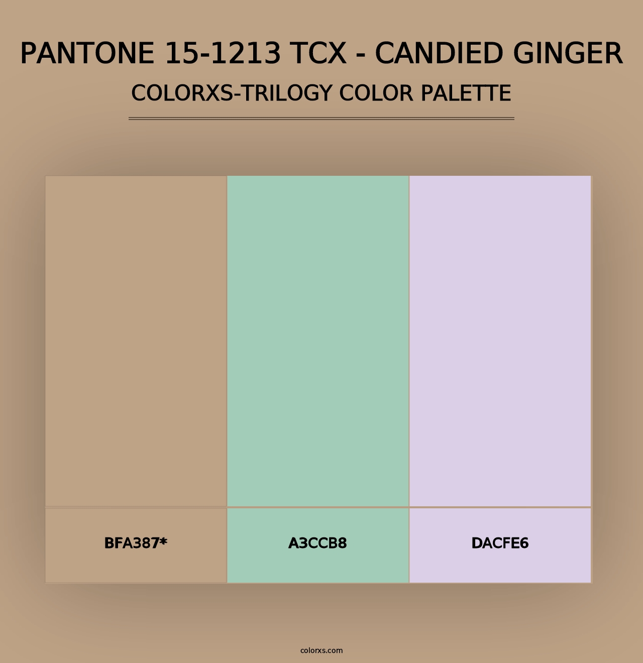 PANTONE 15-1213 TCX - Candied Ginger - Colorxs Trilogy Palette