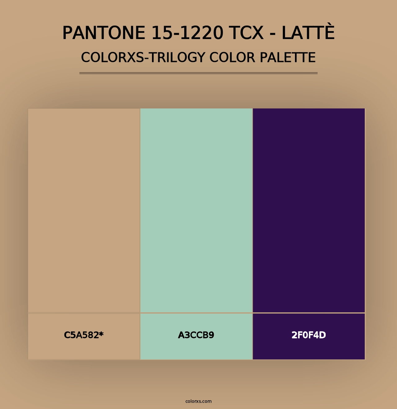 PANTONE 15-1220 TCX - Lattè - Colorxs Trilogy Palette