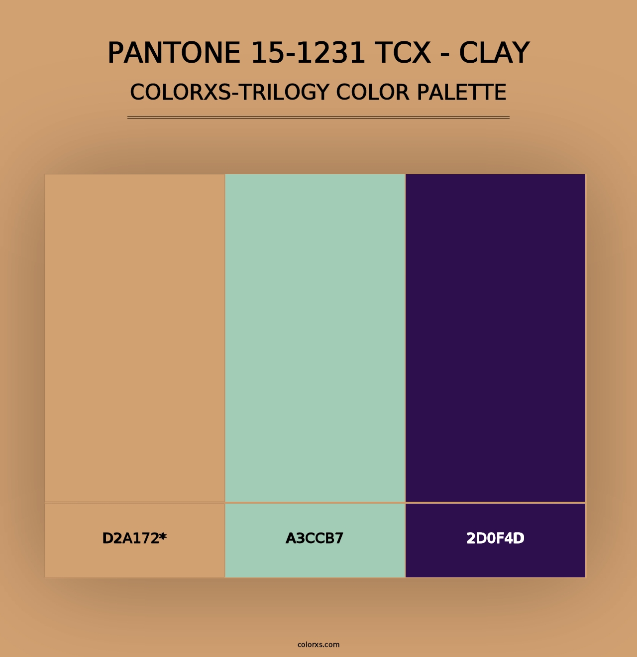 PANTONE 15-1231 TCX - Clay - Colorxs Trilogy Palette