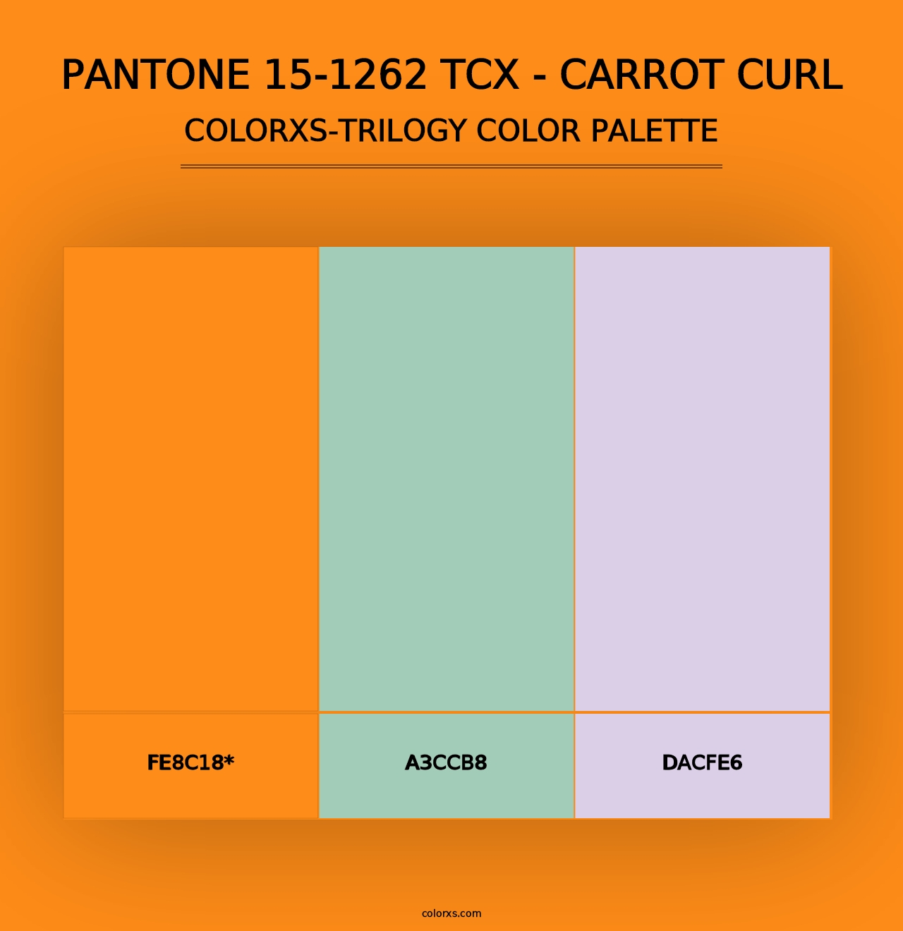 PANTONE 15-1262 TCX - Carrot Curl - Colorxs Trilogy Palette