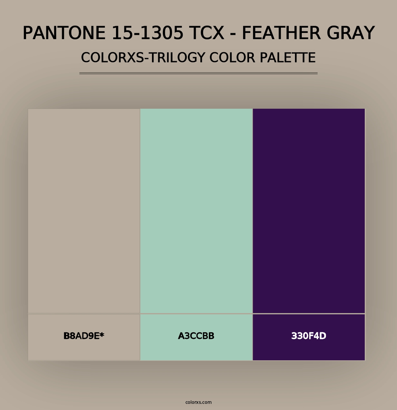 PANTONE 15-1305 TCX - Feather Gray - Colorxs Trilogy Palette