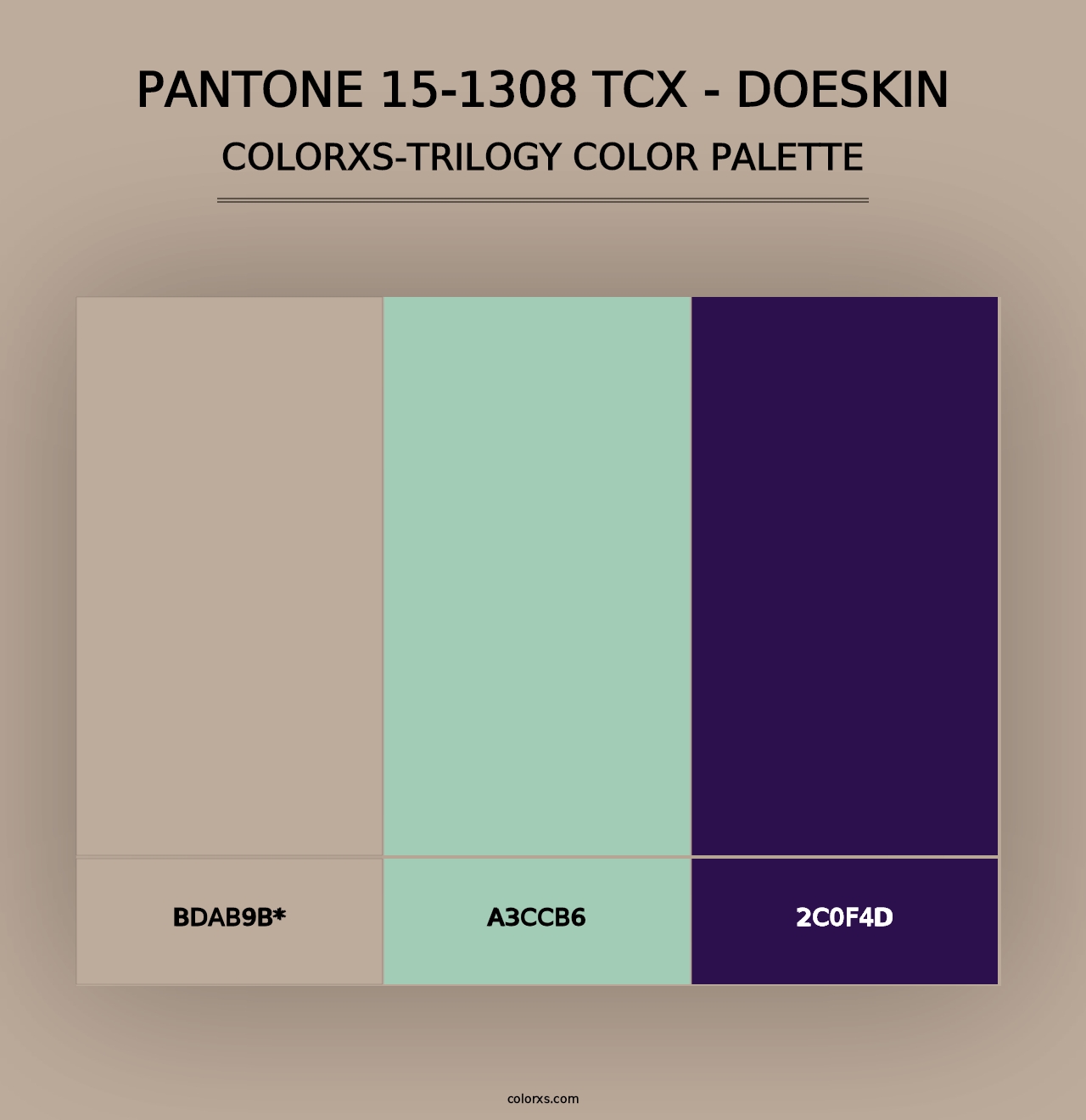 PANTONE 15-1308 TCX - Doeskin - Colorxs Trilogy Palette